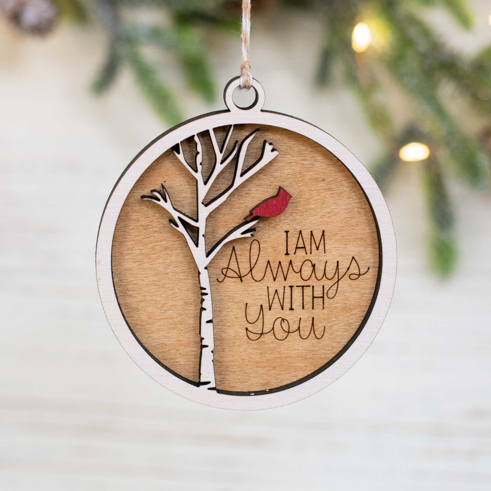 I am Always with You Cardinal Ornament image number null